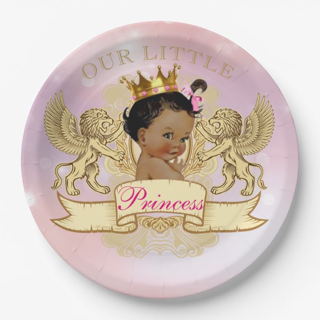 Our Little Princess African American Plate (Front)