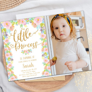 Our Little Princess Birthday Invitations w photo