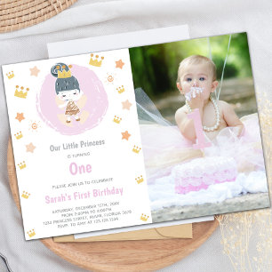 Our Little Princess Birthday Invitations w photo