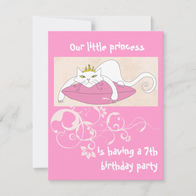 Our little princess birthday party invitation (Front)