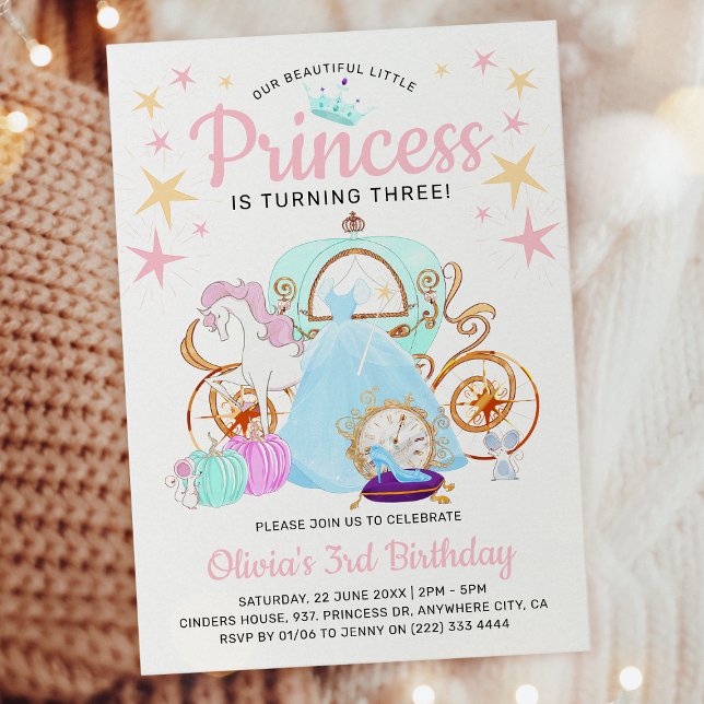 Our Little Princess Girls Birthday Party Invitation (Creator Uploaded)