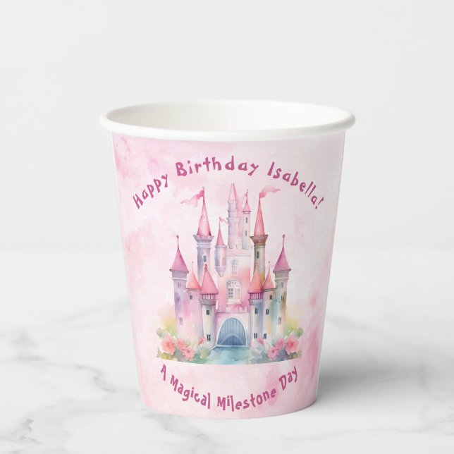 Our LIttle Princess is Turning One Birthday  Paper Cups (Back)