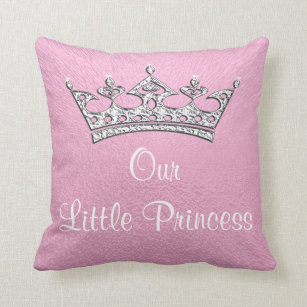 Pink Tiara Cushions Decorative Princess Crown Pillow PInk Tiara Bling