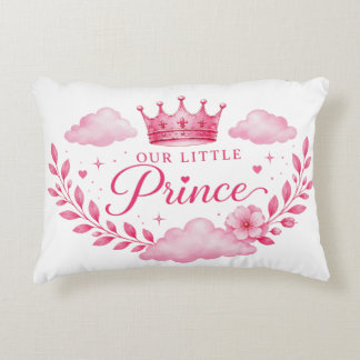 Our Little Princess Pink Crown Baby Girl Decorative Cushion