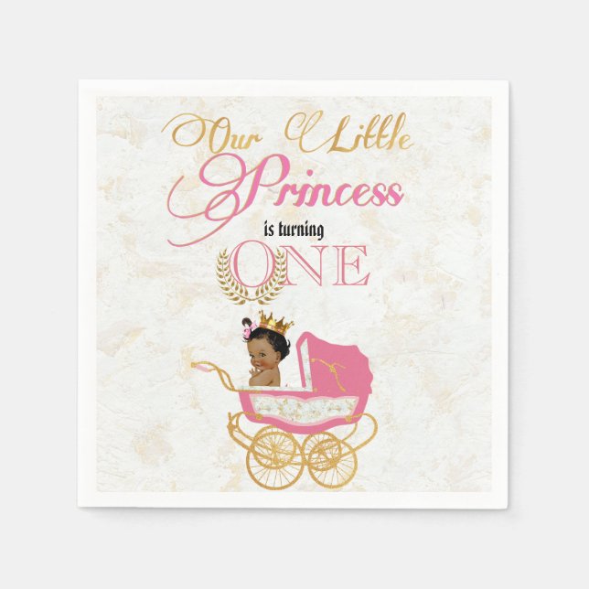 Our little Princess Royal 1st Birthday Napkins (Front)