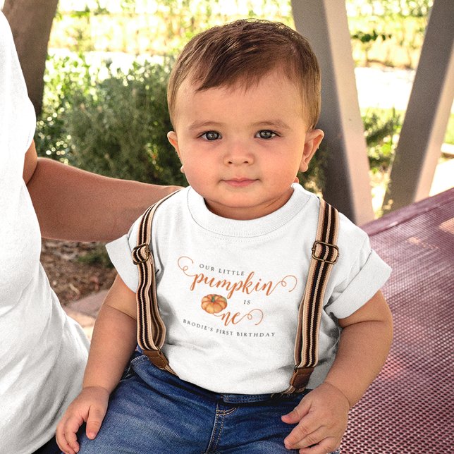 Our Little Pumpkin 1st Birthday Baby T-Shirt (Creator Uploaded)