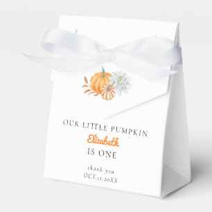 Our Little Pumpkin 1st Birthday Floral Fall Cute Favour Box