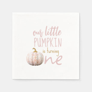 Our Little Pumpkin 1st Birthday Paper Napkin