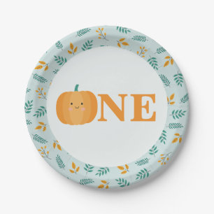 Our Little Pumpkin 1st Birthday Party Paper Plate