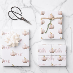 Our Little Pumpkin 1st Birthday  Wrapping Paper Sheet