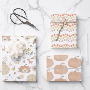 Our Little Pumpkin Autumn Gift Wrap Paper