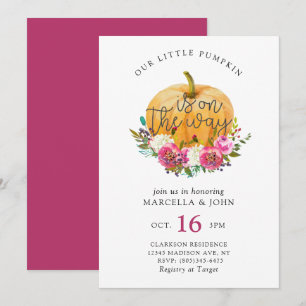 Our Little Pumpkin Baby Shower Invitation