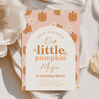 Our Little Pumpkin Birthday Invitation