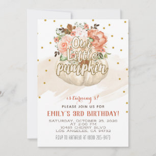 Our Little Pumpkin Birthday Invitation