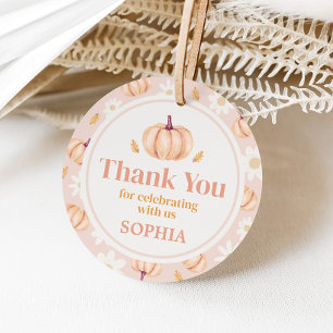 Our Little Pumpkin Birthday Party Round Favour Tags