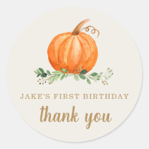 Our Little Pumpkin Birthday Sticker
