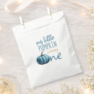 Our Little Pumpkin Blue 1st Birthday Favour Bags