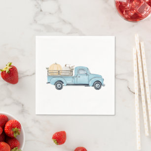 Our Little Pumpkin/Blue Truck Birthday Napkins