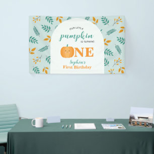Our Little Pumpkin Fall 1st Birthday  Banner