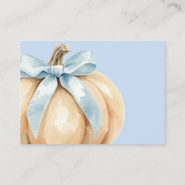 Our Little Pumpkin Fall Baby Shower Book Instead Enclosure Card (Back)