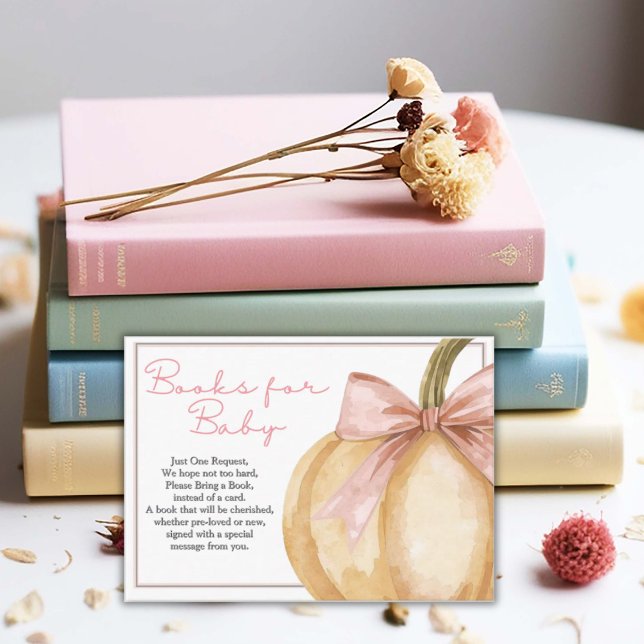 Our Little Pumpkin Fall Baby Shower Book Instead Enclosure Card (Creator Uploaded)