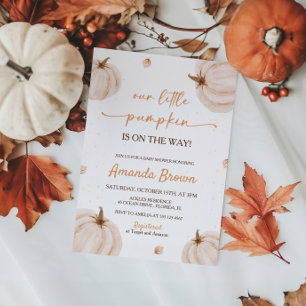 Our Little Pumpkin Fall Baby Shower Invitation