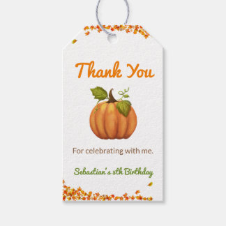 Our Little Pumpkin Fall Birthday Gift Tags