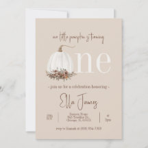 Our Little Pumpkin First Birthday Invitation