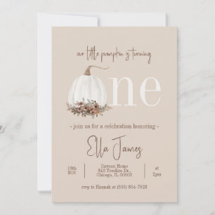 Our Little Pumpkin First Birthday Invitation