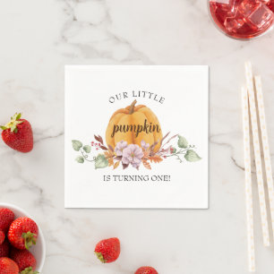 Our Little Pumpkin First Birthday Party Napkin
