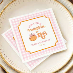 Our Little Pumpkin Girl 1st Birthday Party Napkin