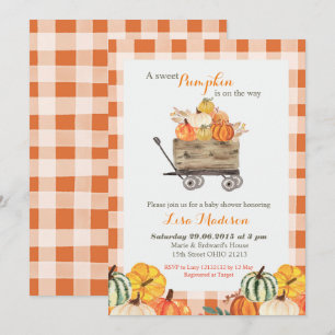 Our Little Pumpkin is on the way Baby shower Invit Invitation
