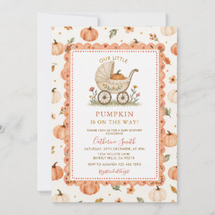 Our Little Pumpkin Is on the Way Fall Baby Shower Invitation