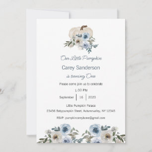 Our Little Pumpkin is One Invitation, 1st Birthday Invitation