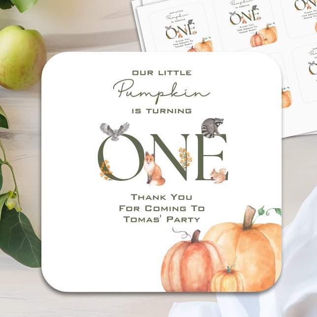 Our Little Pumpkin Is One Thank You Sticker (Our Little Pumpkin Is One Thank You Sticker
)