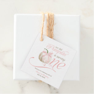 Our Little Pumpkin Is Turning One 1st Birthday Favour Tags
