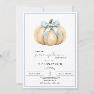 Our Little Pumpkin on the Way Fall Baby Shower Inv Invitation