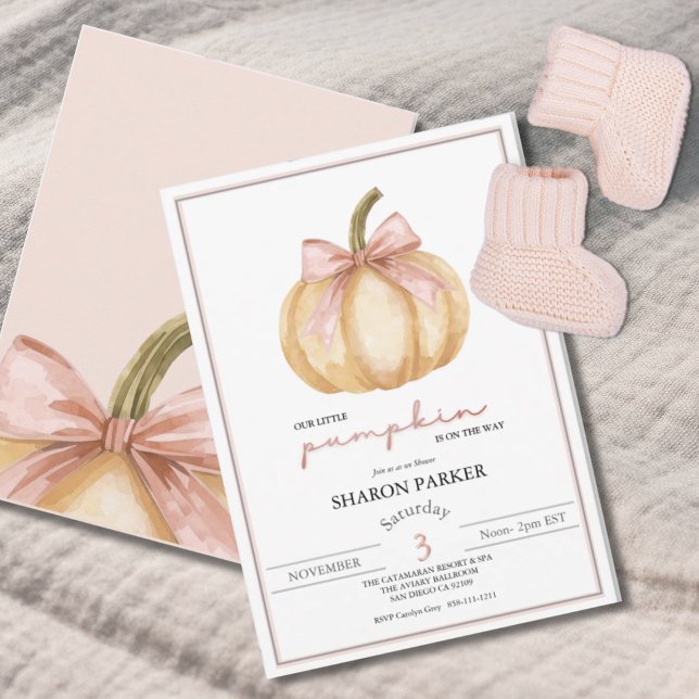 Our Little Pumpkin on the Way Fall Baby Shower Invitation (Creator Uploaded)
