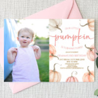 Our Little Pumpkin Pink White Fall Birthday Party