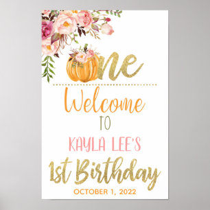 Our Little Pumplin Welcome Sign - Girl