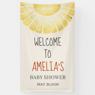 Our Little Ray of Sunshine Baby Shower  Banner