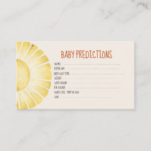 Our Little Ray of Sunshine Baby Shower Enclosure Card