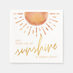 Our Little Ray of Sunshine   Baby Shower Napkin