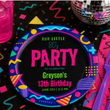 our little Retro Neon 80's Birthday Party