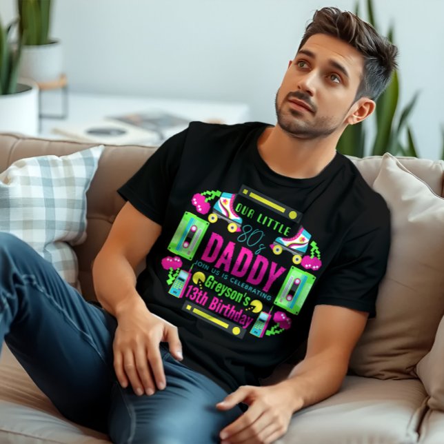 our little Retro Neon 80's Birthday Party T-Shirt (Creator Uploaded)