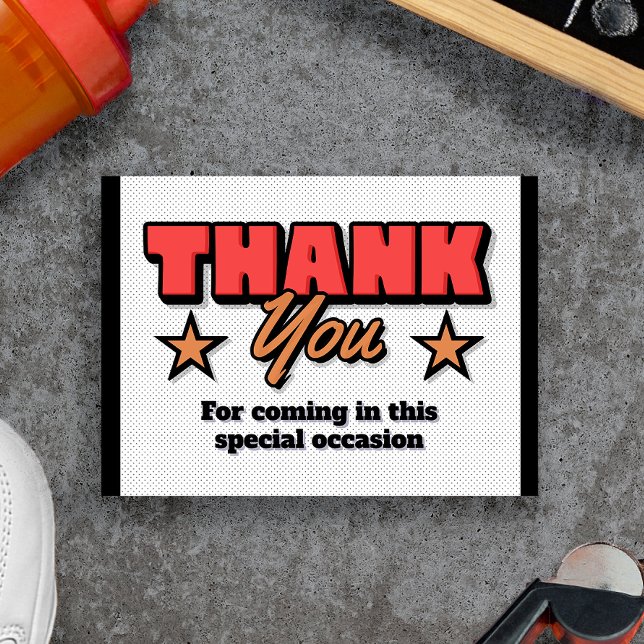 Our Little Rookie is on the Way - Thank You Card (Our Little Rookie is on the Way - Thank You Card - Basketball Hoops Baby Shower)