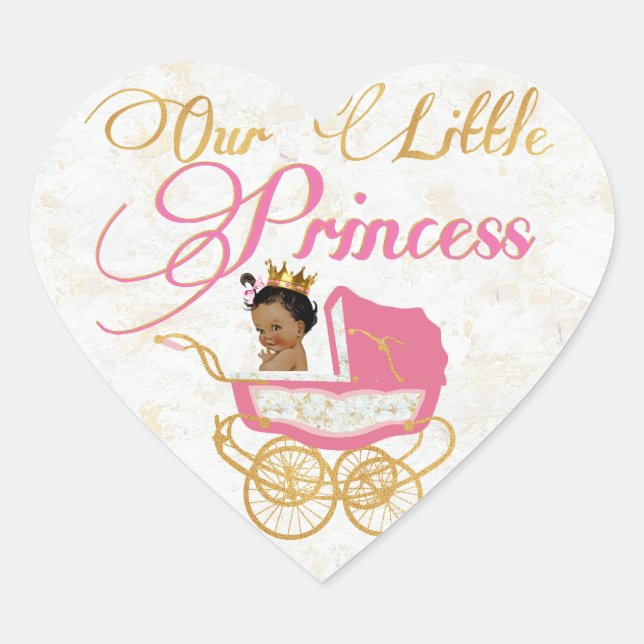 Our Little Royal African Princess Favour Sticker (Front)