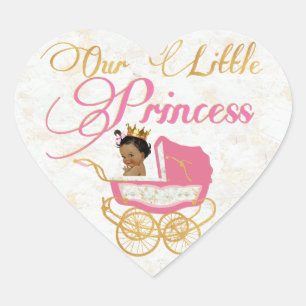 Our Little Royal African Princess Favour Sticker