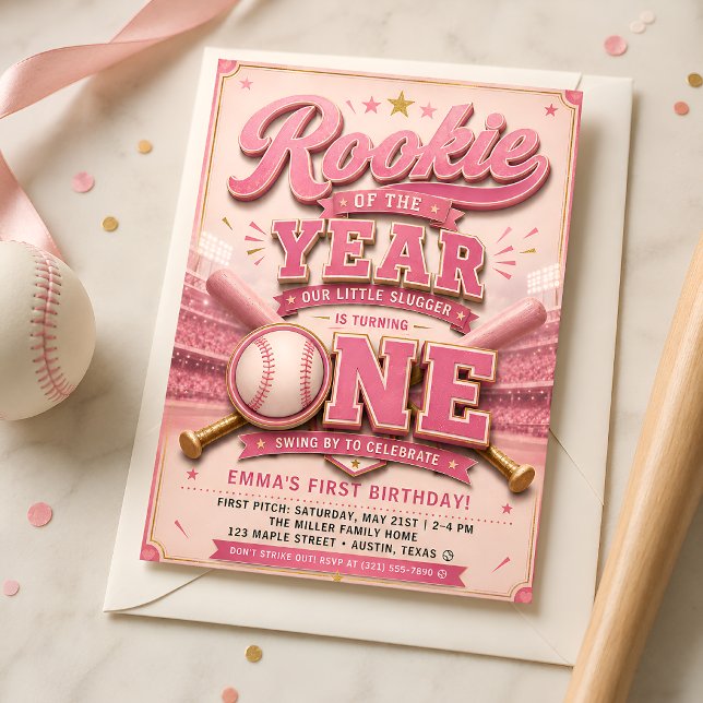 Our Little Slugger Is Turning One Invitation (Creator Uploaded)