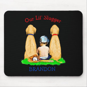 Our Little Slugger Personalized Baseball Themed Ba Mouse Mat